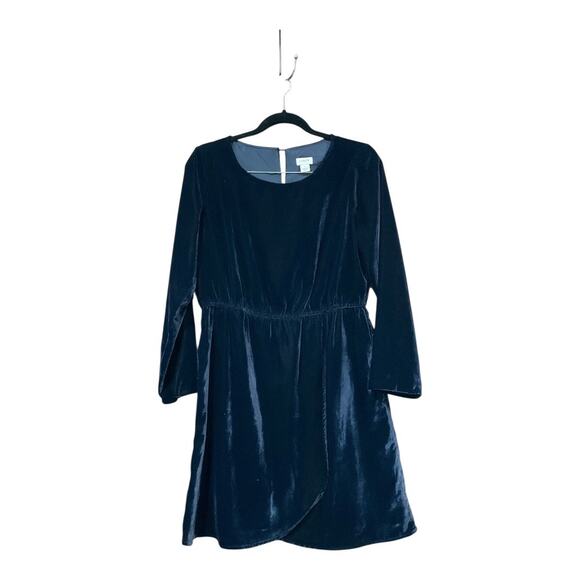J. Crew Dress Women 6 Blue Velvet - Picture 1 of 4